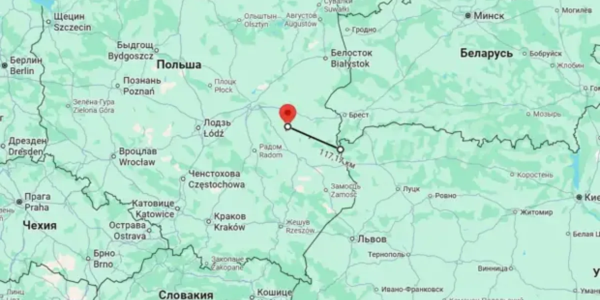 Жешув предупредили. Наш БПЛА пролетел 100 км над Польшей и взорвался в 40 км от Варшавы Жешув предупредили. Наш БПЛА пролетел 100 км над Польшей и взорвался в 40 км от Варшавы